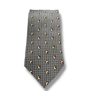 EMPORIO ARMANI men's knit silk neck tie Grey Brown made in Italy